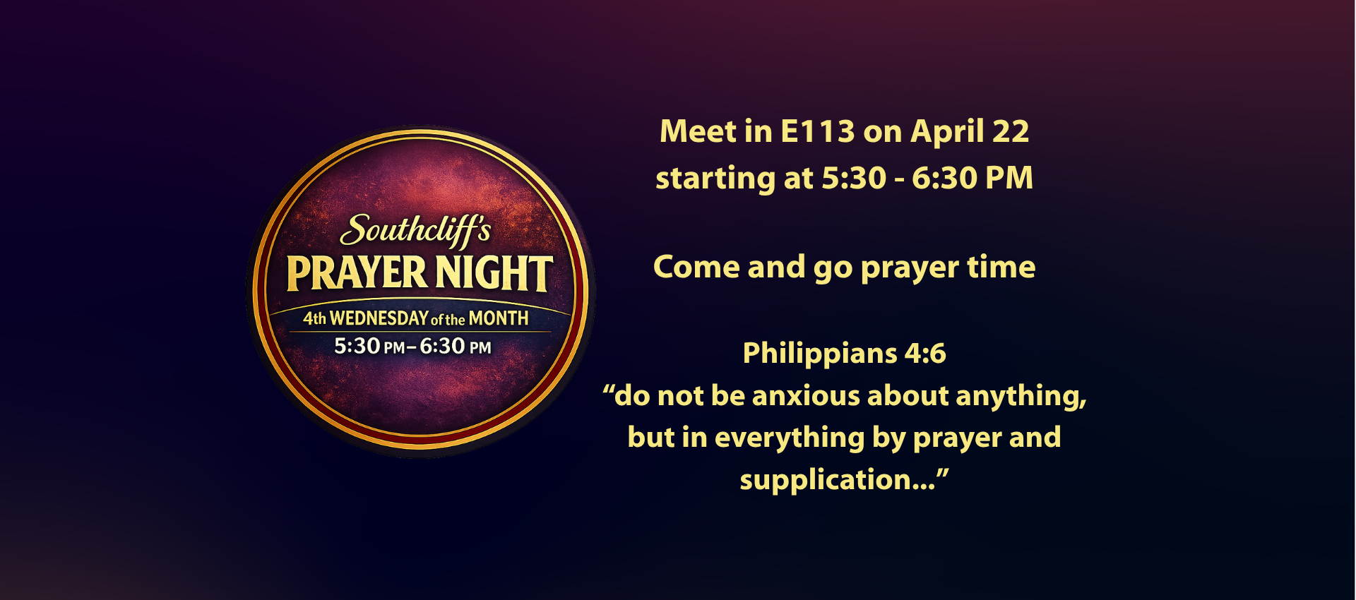 4th Wednesday Prayer